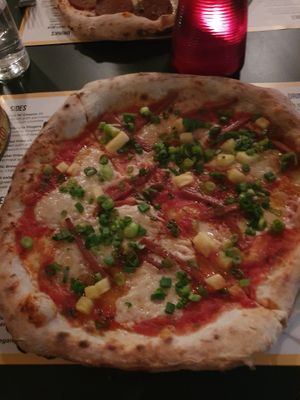 Filthy Weekend (Hawaiian of sorts) at Young Vegans Pizza Shop in London