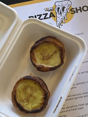 Pastels de nata. Freshly made! 😍  at Young Vegans Pizza Shop in London