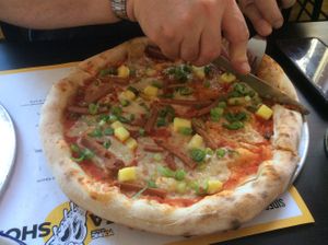 The Dirty Weekend pizza at Young Vegans Pizza Shop in London