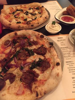 Pizzas  at Young Vegans Pizza Shop in London