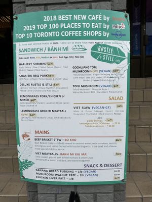 They  sometimes offer additional vegan dishes. Look for signage in store!   at Rustle & Still in Toronto