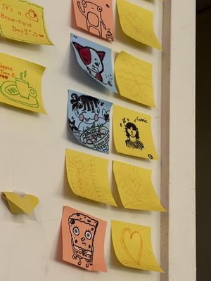 Cute post-its people can add 😊  at Rustle & Still in Toronto
