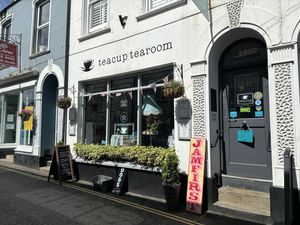   at Teacup Tearoom in Mevagissey