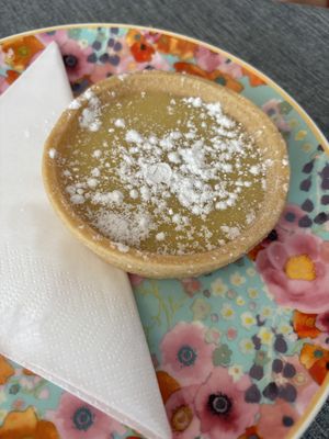 Lemon tart (GF)  at Teacup Tearoom in Mevagissey