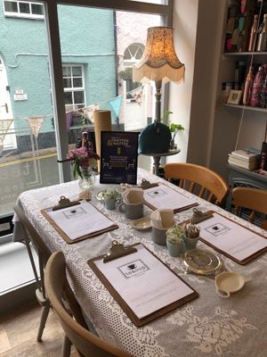 We are warm and welcoming Tearoom in the beautiful Cornish Fishing village of Mevagissey  at Teacup Tearoom in Mevagissey