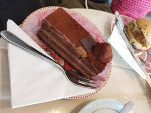 Dark chocolate truffle tart 😛 at Isabella Glutenfreie Patisserie - Oberkassel in Dusseldorf