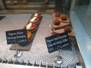 Only two vegan pastries at Isabella Glutenfreie Patisserie in Hamburg