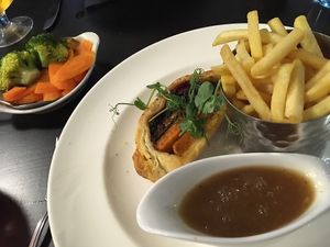 Vegetable Wellington  at Y Sgwar in Porthmadog