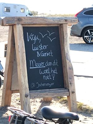 quote :) at Kaap Noord in De Cocksdorp