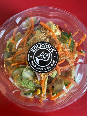 Build-your-own-bowl ordered to-go. at Bolicious in Tulsa