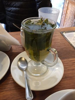 Coca tea at Uma Cafe in Cusco