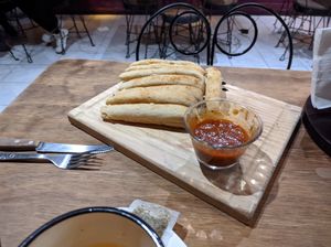 Bread sticks at Piachela in Queretaro