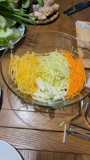 Salad ingedients at Lua's Kitchen in Ho Chi Minh City