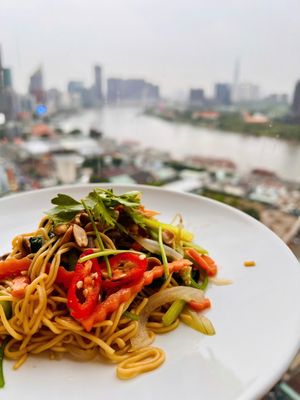 Stir-fried noodles at Lua's Kitchen in Ho Chi Minh City