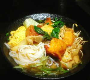 Bún riêu chay / Vegan crab paste noodle soup  at Lua's Kitchen in Ho Chi Minh City