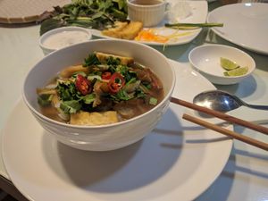 Tasty tasty vegan pho. at Lua's Kitchen in Ho Chi Minh City