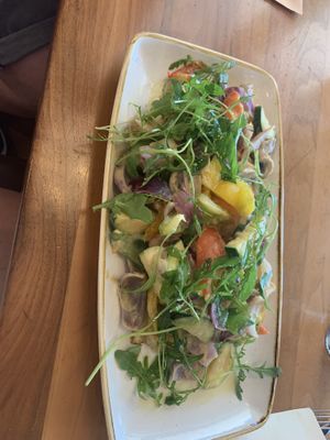 Vegan hummus ravioli   at Villa Lido in Klagenfurt