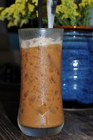 Coffee with milk / ca phe sua da at Annen Vegetarian & Yoga in Da Nang