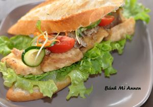 Lemongrass tofu and mushroom sandwich at Annen Vegetarian & Yoga in Da Nang