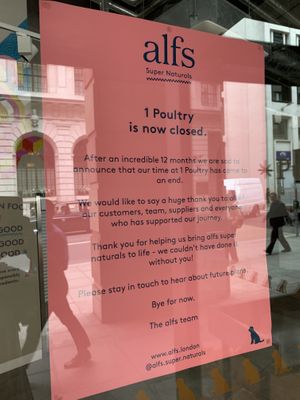 They’ve  closed down at alfs in London