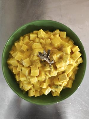 tofu at Oh Mio Bio in Turin