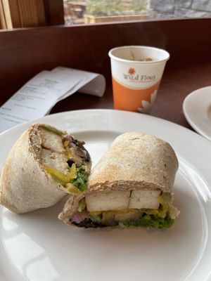 Vegan wrap   at Wild Flour in Banff