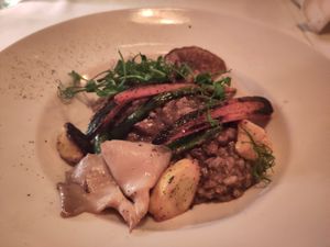 Mushroom Risotto - not bad, not great, but vegan. at La Palapa in Puerto Vallarta