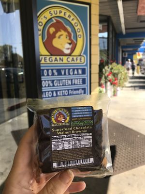 Brownie at Leo's Superfood Vegan Cafe in Northridge