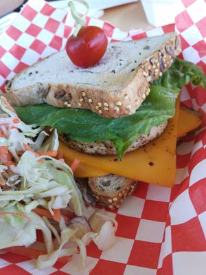 Superfood Breakfast Muffin! at Leo's Superfood Vegan Cafe in Northridge