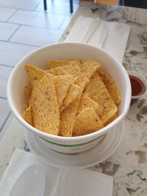 chips extra at Leo's Superfood Vegan Cafe in Northridge