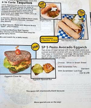 june 2022 ..  specials at Leo's Superfood Vegan Cafe in Northridge