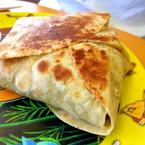 crunch wrap at Leo's Superfood Vegan Cafe in Northridge