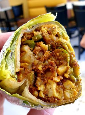 breakfast burrito at Leo's Superfood Vegan Cafe in Northridge