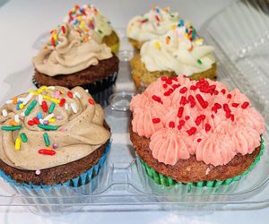 Cupcakes. Strawberry was the favorite   at Leo's Superfood Vegan Cafe in Northridge