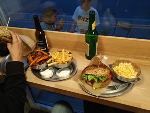 Grunkern burger at Brandenburger in Eberswalde