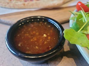 Sweet Chilli Dip at Hangin' Pizzeria in Betws-y-coed
