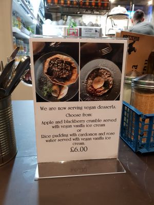 New vegan desserts  at Hangin' Pizzeria in Betws-y-coed