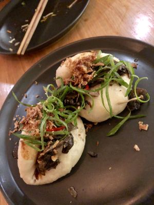 Mushroom bao at Jimmy Wah's in Burleigh Heads