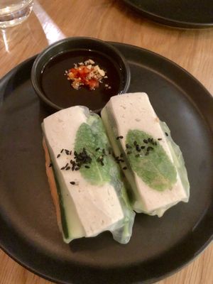 Tofu rice paper rolls at Jimmy Wah's in Burleigh Heads