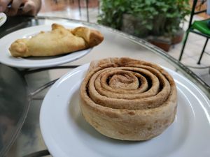 Cinnamon roll at Rey Sol in Guatemala City