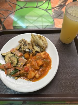 Potatoes, veggies and beans  at Rey Sol in Guatemala City