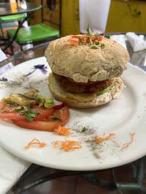 Hamburger  at Rey Sol in Guatemala City