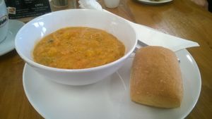 Vegetable soup at Cappuccino Kids in South Shields