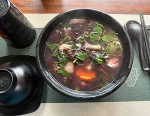 Vegetable soup   at Bodhi - Bo Den Duyen in Dong Hoi
