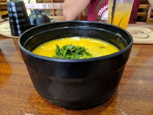 Straw mushroom porridge at Bodhi - Bo Den Duyen in Dong Hoi