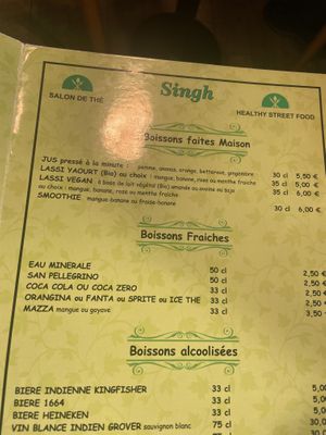 Drinks menu #Veganuary at Singh in Paris