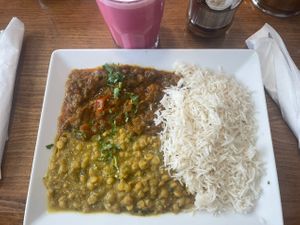 Bengan Bharta (with vegetables from the daal dish)  at Singh in Paris