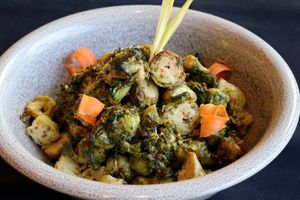 brussel sprouts at Caracol Restaurant in Houston