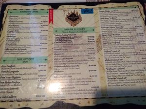 Food Menu page 1 at Potter Mania in Tashkent