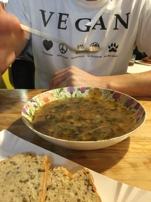 Flaczki z boczniakow at Vege Express in Gliwice